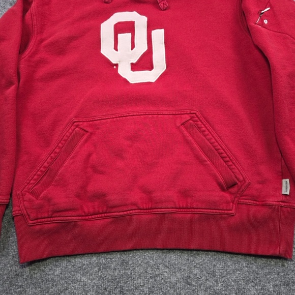 Vintage Nike Team Oklahoma Sooners OU Hoodie Embroidered Heavy Stash Pocket M - Picture 3 of 10